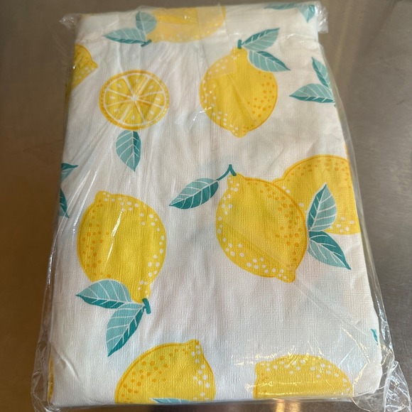 60 x 102 Peva Vinyl Heavy Tablecloth with‎ Flannel Backing Lemons - Picture 3 of 5